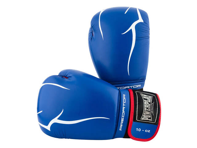 Боксерські рукавиці PowerPlay 3018 Jaguar Сині 10 унцій - Фото 3