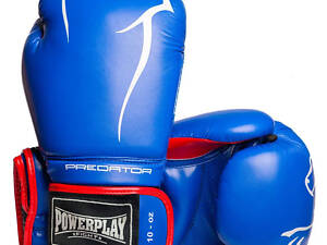 Боксерські рукавиці PowerPlay 3018 Jaguar Сині 12 унцій