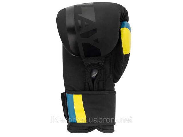 Боксерські рукавиці PowerPlay 3021 Ukraine Чорні 14 унцій, Оригінал! - Фото 3