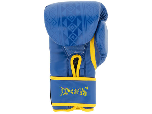 Боксерські рукавиці PowerPlay 3021 Ukraine Синьо-Жовті 8 унцій - Фото 6