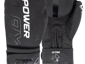 Боксерські рукавиці PowerPlay 3024 Ultra Mat Чорно-Білі 8 унцій, Оригінал!