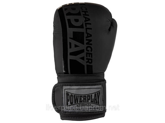 Боксерські рукавиці PowerPlay 3086 Matt Challenger Чорні 14 унцій, Оригінал! - Фото 6