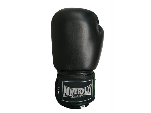 Боксерські рукавиці PowerPlay 3088 Impulse Чорні (натуральна шкіра) 16 унцій - Фото 2