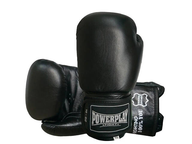 Боксерські рукавиці PowerPlay 3088 Impulse Чорні (натуральна шкіра) 12 унцій - Фото 5