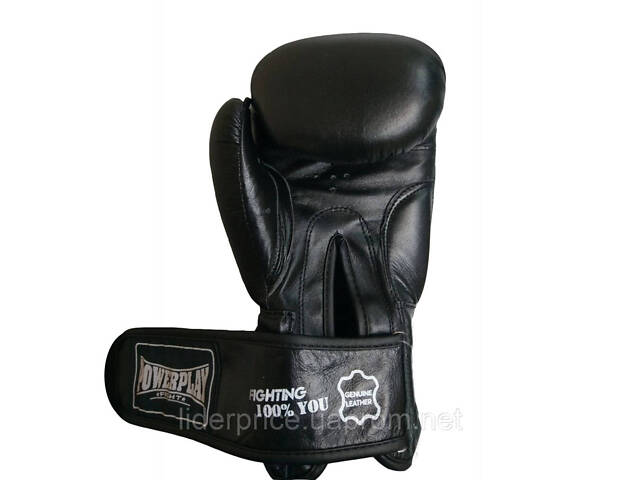 Боксерські рукавиці PowerPlay 3088 Impulse Чорні (натуральна шкіра) 16 унцій, Оригінал! - Фото 3