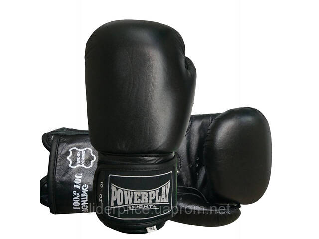 Боксерські рукавиці PowerPlay 3088 Impulse Чорні (натуральна шкіра) 10 унцій, Оригінал! - Фото 5