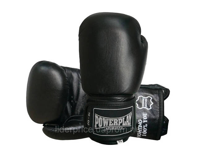 Боксерські рукавиці PowerPlay 3088 Impulse Чорні (натуральна шкіра) 12 унцій, Оригінал! - Фото 5
