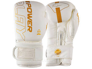 Боксерские перчатки PowerPlay 3089 Alpha Белые 16 унций, Оригинал!