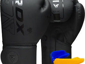 Боксерські рукавиці RDX F6 Kara Matte Black 8 унцій (капа в комплекті)