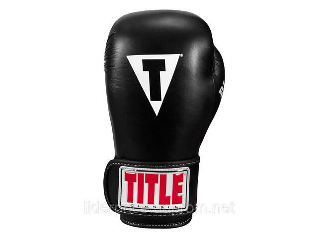 Боксерские перчатки TITLE Classic Black Max Black 14 oz (бинты 4м. в комплекте), Оригинал! - Фото 6