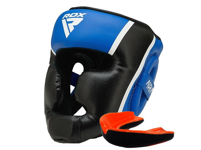 Боксерський шолом RDX AURA PLUS T-17 Blue/Black L (капа у комплекті) - Фото 1
