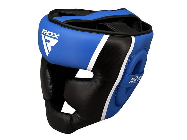 Боксерський шолом RDX AURA PLUS T-17 Blue/Black L (капа у комплекті) - Фото 3