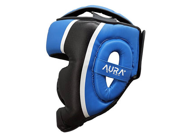 Боксерський шолом RDX AURA PLUS T-17 Blue/Black L (капа у комплекті) - Фото 6