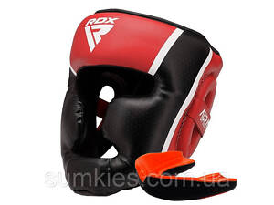 Боксерський шолом RDX AURA PLUS T-17 Red/Black M (капа у комплекті)