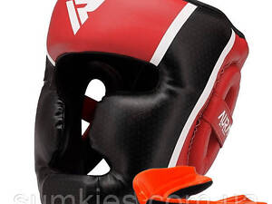 Боксерський шолом RDX AURA PLUS T-17 Red/Black M (капа у комплекті)