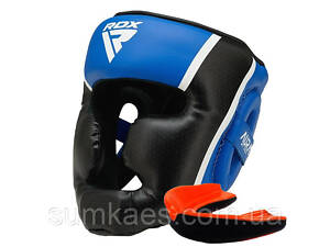 Боксерський шолом RDX AURA PLUS T-17 Blue/Black S (капа у комплекті)