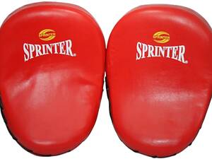 Боксерські лапи Sprinter гнуті, натуральна шкіра