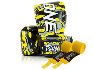 Боксерские перчатки Fairtex BGV-ONE X STBG (натуральная кожа) 12 унций (бинты в комплекте)