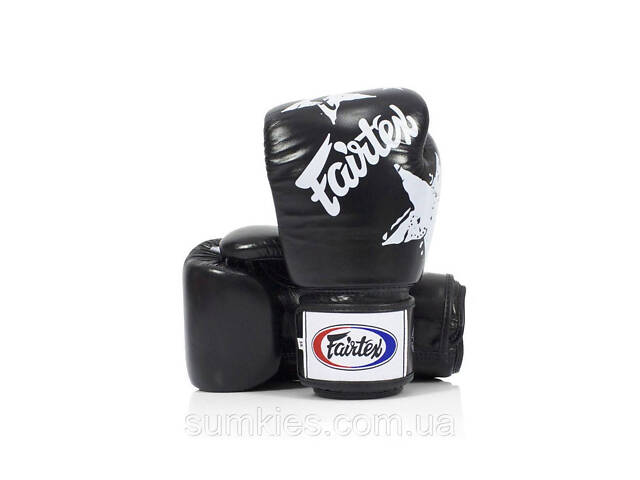 Боксерські рукавиці Fairtex BGV1 Nation Print Black 14 унцій (бинти в комплекті) - Фото 8
