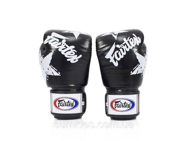 Боксерські рукавиці Fairtex BGV1 Nation Print Black 14 унцій (бинти в комплекті) - Фото 5