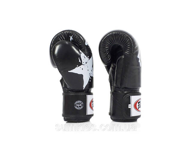 Боксерські рукавиці Fairtex BGV1 Nation Print Black 14 унцій (бинти в комплекті) - Фото 7