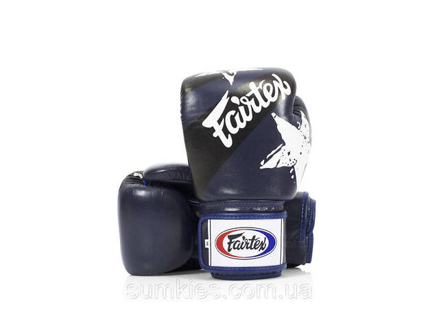 Боксерські рукавиці Fairtex BGV1 Nation Print Blue 12 унцій (бинти в комплекті) - Фото 8