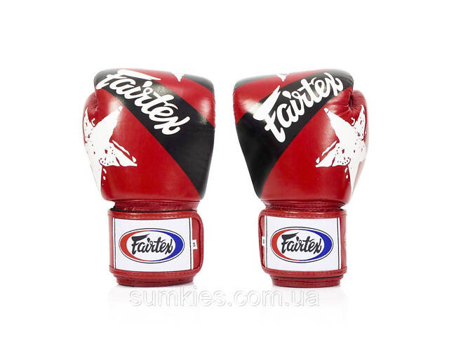 Боксерські рукавиці Fairtex BGV1 Nation Print Red 12 унцій (бинти в комплекті) - Фото 5