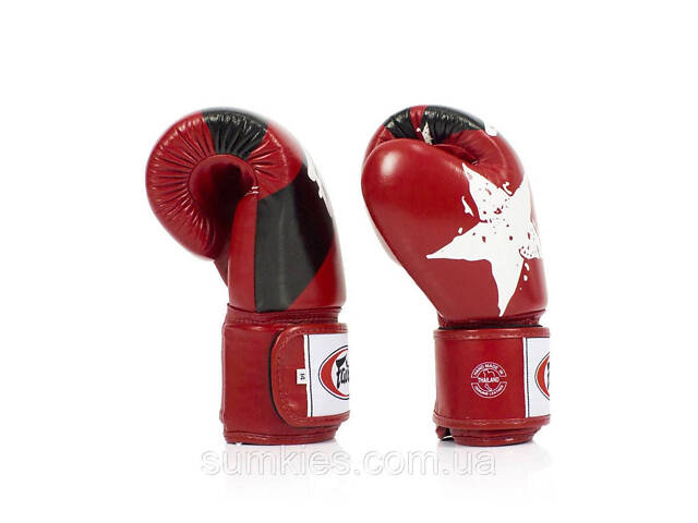 Боксерські рукавиці Fairtex BGV1 Nation Print Red 12 унцій (бинти в комплекті) - Фото 7