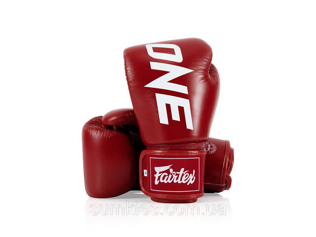 Боксерські рукавиці Fairtex BGV1-ONE (натуральна шкіра) Red 12 унцій (бинти в комплекті) - Фото 8