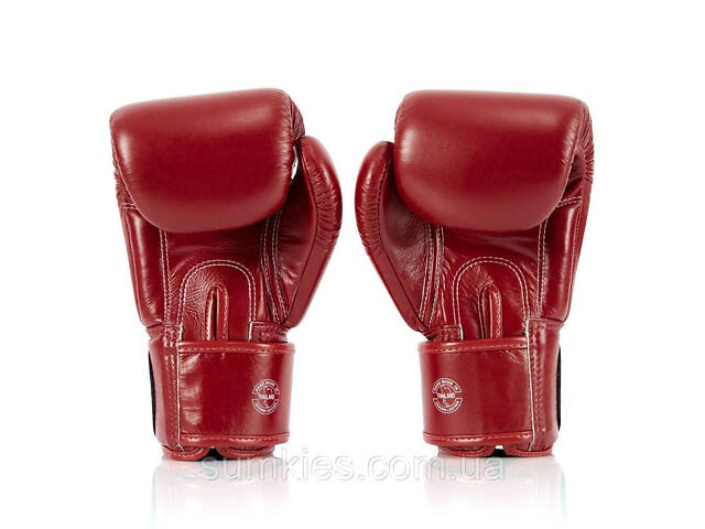 Боксерські рукавиці Fairtex BGV1-ONE (натуральна шкіра) Red 12 унцій (бинти в комплекті) - Фото 6