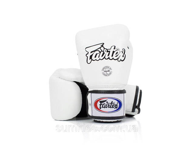 Боксерські рукавиці Fairtex BGV1 White 14 унцій (бинти в комплекті) - Фото 8