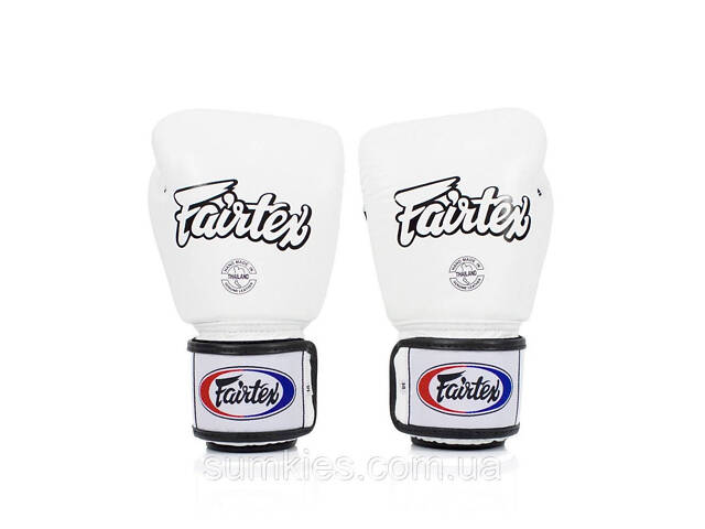 Боксерські рукавиці Fairtex BGV1 White 14 унцій (бинти в комплекті) - Фото 5