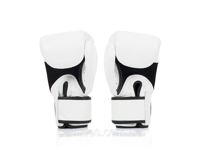 Боксерські рукавиці Fairtex BGV1 White 14 унцій (бинти в комплекті) - Фото 6