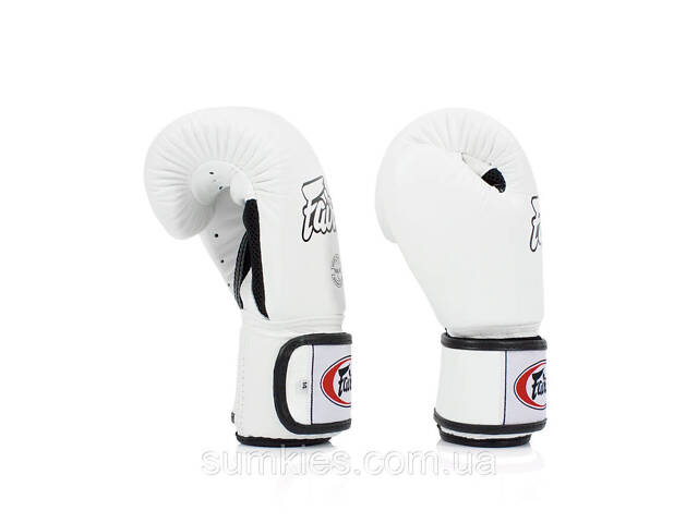 Боксерські рукавиці Fairtex BGV1 White 14 унцій (бинти в комплекті) - Фото 7