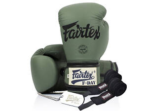 Боксерські рукавиці Fairtex BGV11 Green 10 унцій (бинти в комплекті)