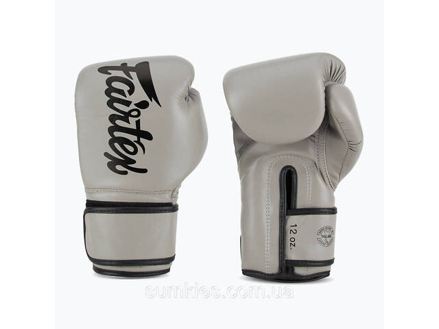 Боксерські рукавиці Fairtex BGV14 Grey 14 унцій (бинти в комплекті) - Фото 5