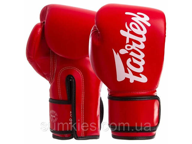Боксерські рукавиці Fairtex BGV14 Red 10 унцій (бинти в комплекті) - Фото 5