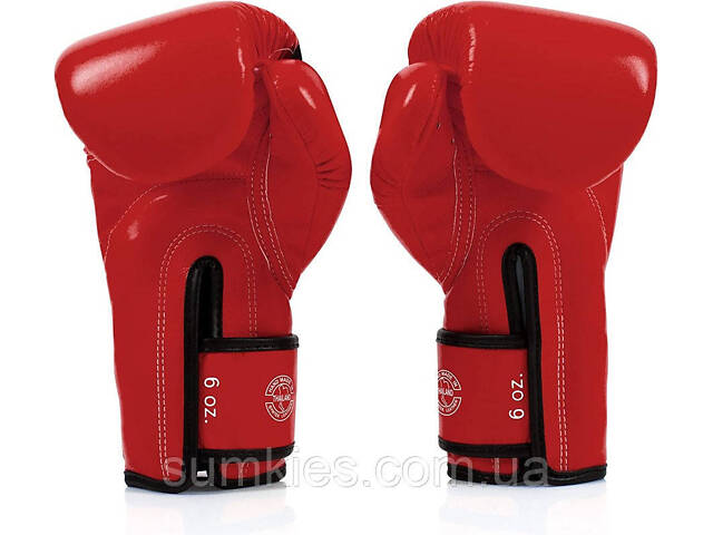 Боксерські рукавиці Fairtex BGV14 Red 10 унцій (бинти в комплекті) - Фото 7