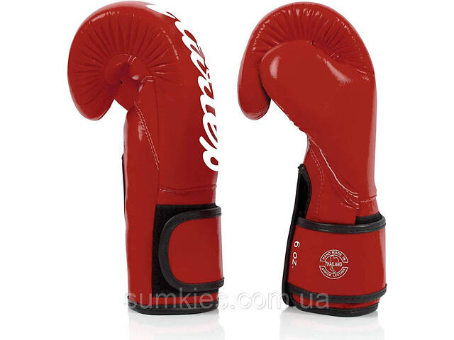 Боксерські рукавиці Fairtex BGV14 Red 10 унцій (бинти в комплекті) - Фото 8