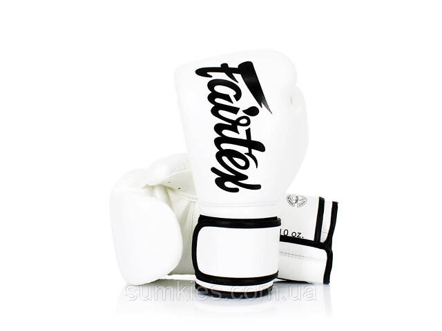 Боксерські рукавиці Fairtex BGV14 White 16 унцій (бинти в комплекті) - Фото 9