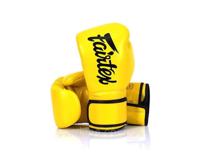 Боксерські рукавиці Fairtex BGV14 Yellow 10 унцій (бинти в комплекті) - Фото 8