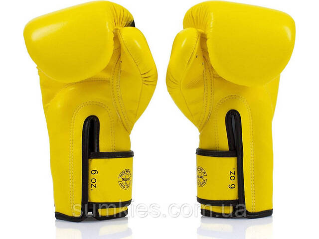 Боксерські рукавиці Fairtex BGV14 Yellow 10 унцій (бинти в комплекті) - Фото 6