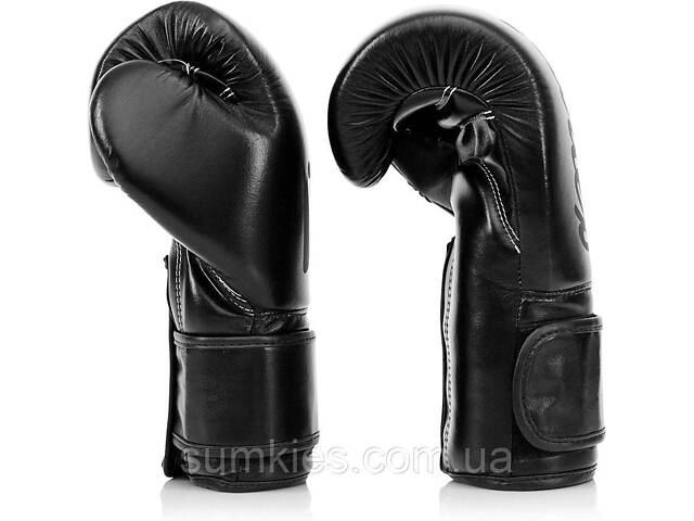 Боксерські рукавиці Fairtex BGV14SB Black 10 унцій (бинти в комплекті) - Фото 7