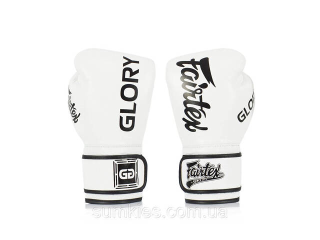 Боксерські рукавиці Fairtex BGVG1 White 14 унцій (бинти в комплекті) - Фото 5