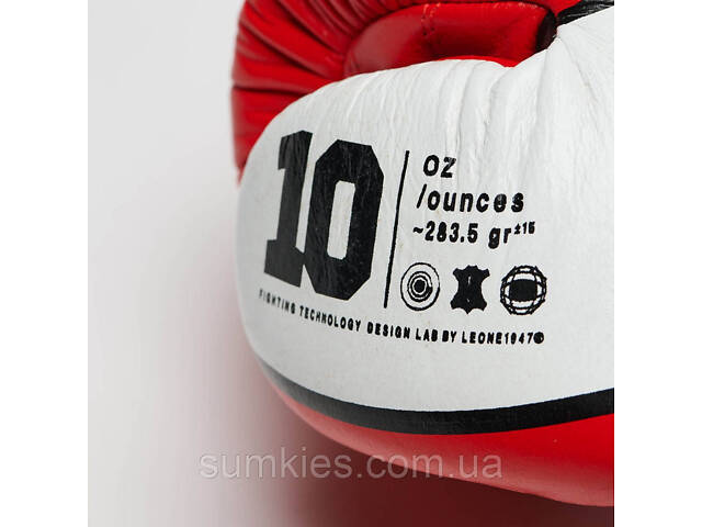 Боксерські рукавиці Leone GN047 SHOCK Red 12 унцій (бинти 4 м. в комплекті) - Фото 7