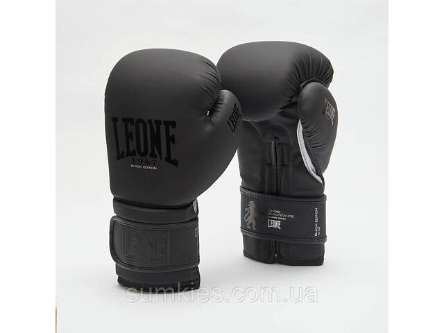Боксерські рукавиці Leone GN059 Black/White 10 унцій (капу в комплекті) - Фото 5