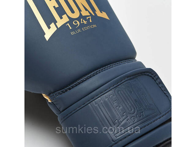 Боксерські рукавиці Leone GN059B Blue Edition 10 унцій (капу в комплекті) - Фото 8