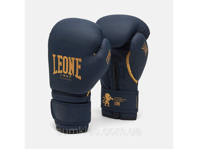 Боксерські рукавиці Leone GN059B Blue Edition 12 унцій (капу в комплекті) - Фото 2