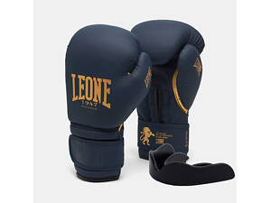 Боксерские перчатки Leone GN059B Blue Edition 16 унций (капу в комплекте)