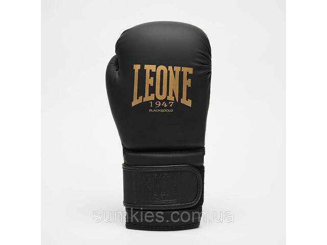 Боксерські рукавиці Leone GN059D Black/Gold 14 унцій (капу в комплекті) - Фото 4